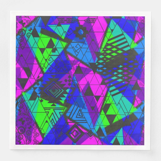 Neon abstrakt . serviette (Vorderseite)