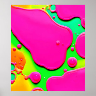 Neon-Abstrakte Flüssigkeitsträume Poster