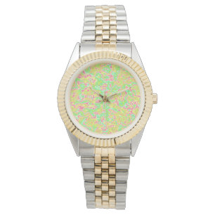 Neon Acid Trip Marmor Armbanduhr