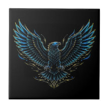 Neon-Adler-Dekorfliese