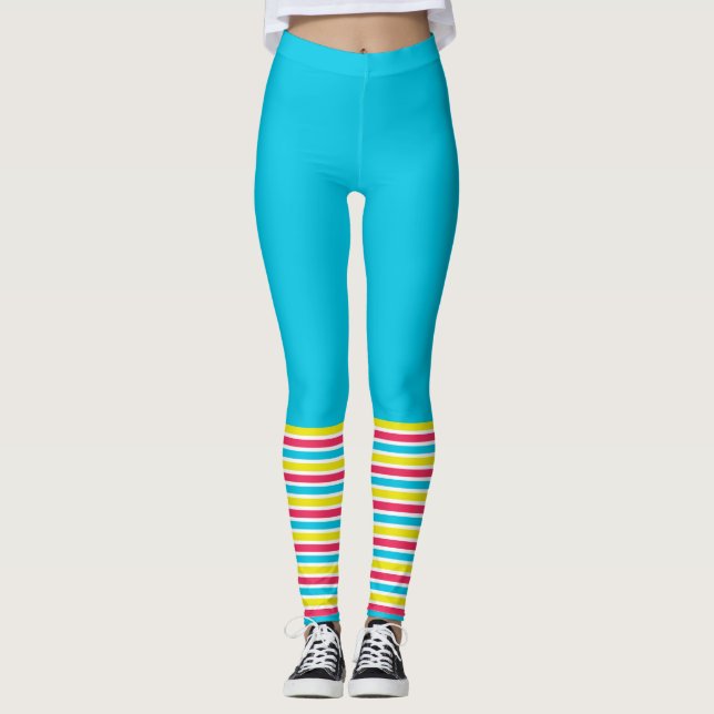 Neon Aerobics Leg Warmer  Leggings (Vorderseite)