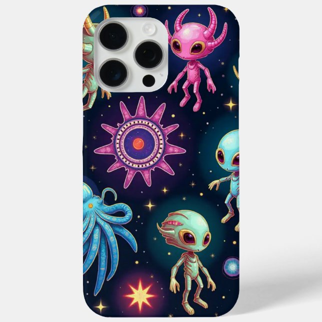 Neon Alien Creatures iPhone/iPad Case  (Rückseite)