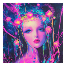 Neon Alien Goddess