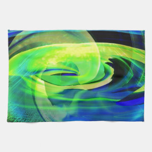 Neon Alien Landscape Abstrakt Handtuch