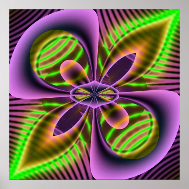 Neon Alien Poster (Vorne)