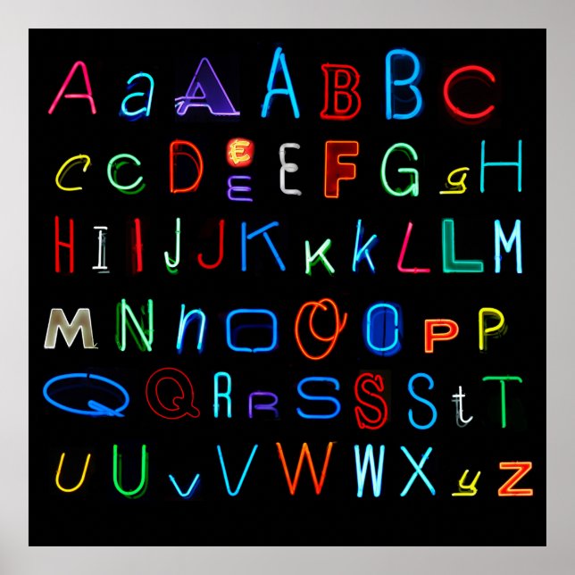 Neon Alphabet: Das Original Poster (Vorne)