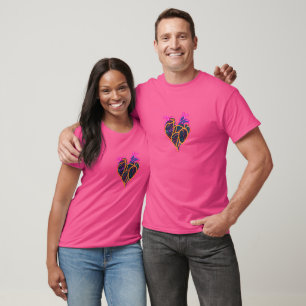 Neon Anatomic Heart Hoodie Botanisch-künstlerisc T-Shirt
