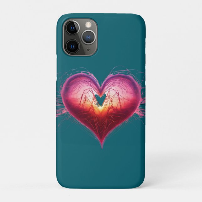 Neon Anatomical Heart iPhone / iPad case (Rückseite)