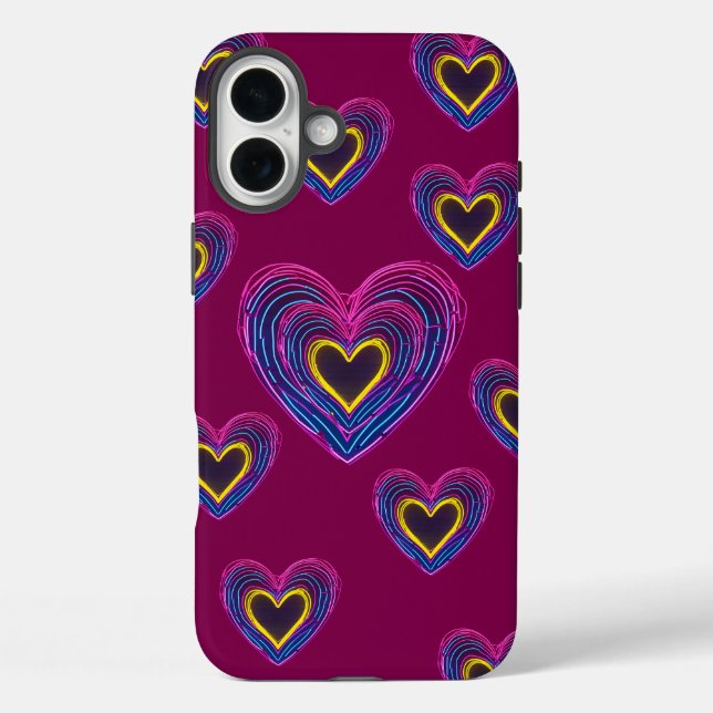 Neon Anatomical Heart iPhone / iPad case (Rückseite)