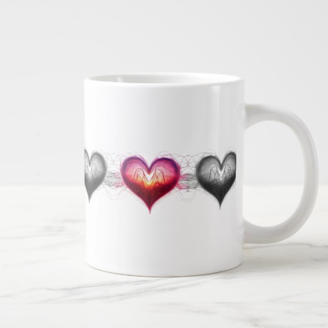 Neon Anatomical Heart iPhone / iPad case Jumbo-Tasse (Rechts)