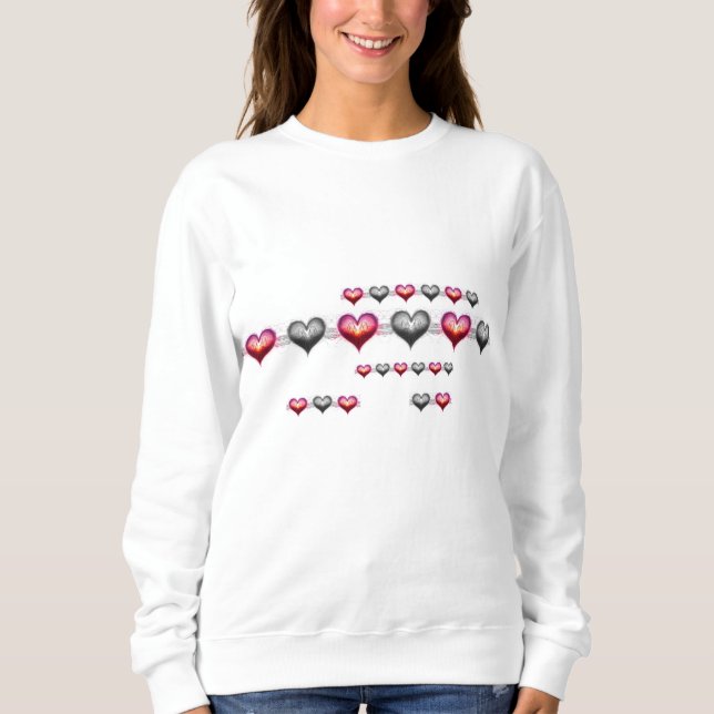 Neon Anatomisches Herz iPhone / iPad-Hülle Sweatshirt (Vorderseite)
