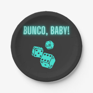 Neon Aqua Bunco Baby Pappteller