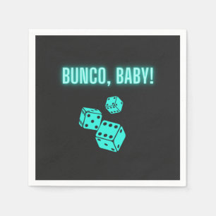 Neon Aqua Bunco Baby Serviette