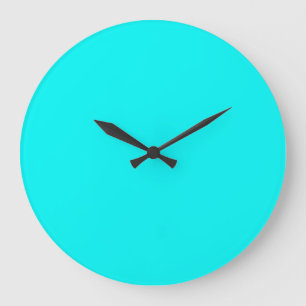 Neon Aqua Große Wanduhr