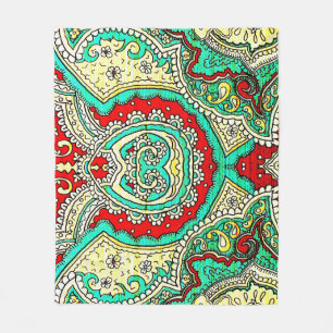 Neon arabesque Ornament: 80er Stil. Fleecedecke