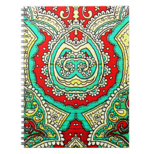 Neon arabesque Ornament: 80er Stil. Notizblock