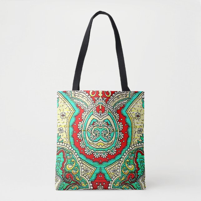 Neon arabesque Ornament: 80er Stil. Tasche (Vorderseite)