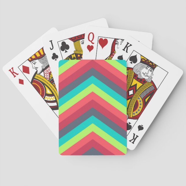 Neon Arrow Groove Spielkarten (Rückseite)
