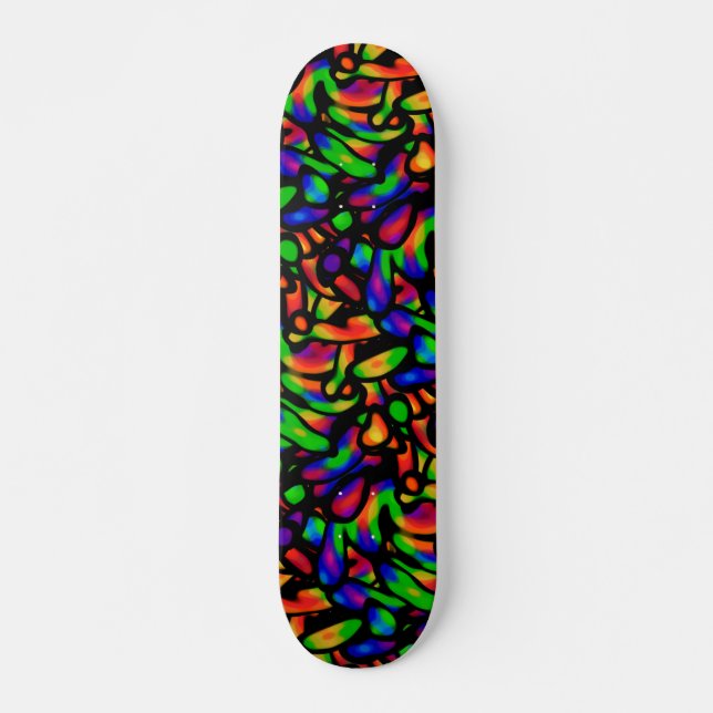 Neon Art Skateboard (Vorne)