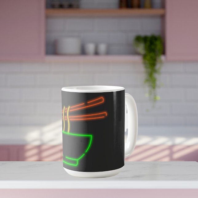 Neon Asian Noodle Bowl Kaffeetasse (Von Creator hochgeladen)