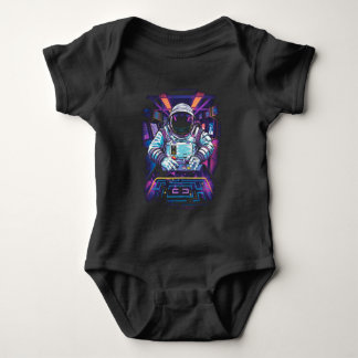Neon-Astronaut Kosmische Weltraum-Explorations-Gra Baby Strampler