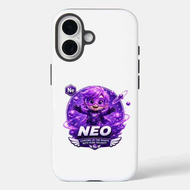 Neon ATOMIVRA iPhone-Hülle iPhone 16 Hülle (Rückseite)