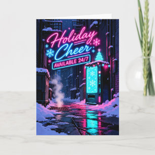 Neon-Automaten Schneestadt Gasse Weihnachten