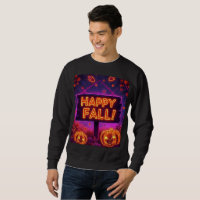 Neon Autumn Hoodie - Happy Herbstlaubs, Pumpkins &