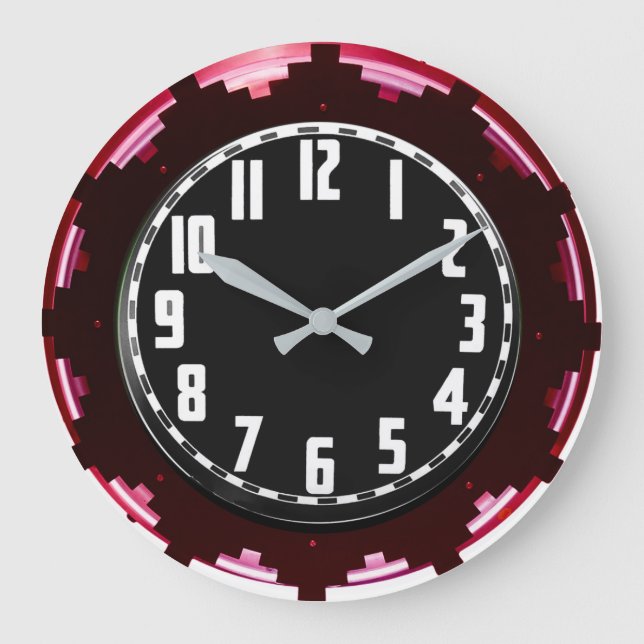 Neon Aztec Uhr der 30er Jahre (Vorderseite)