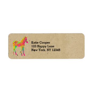 Neon Baby Zebra Psychedelic Pink Yellow & Green