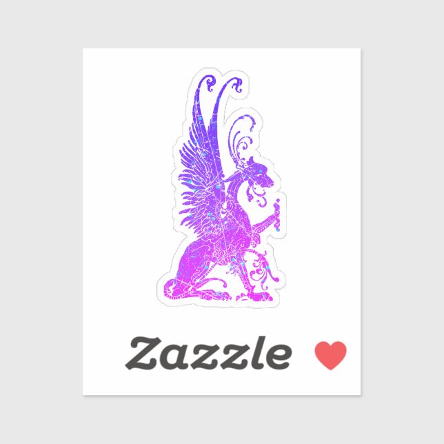 Neon Basilisk Monster Symbol Dragon Antike Bestie Aufkleber (Blatt)