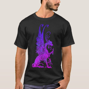 Neon Basilisk Monster Symbol Dragon Antike Bestie T-Shirt