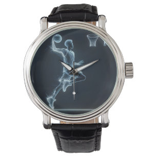 Neon Basketball Player mit leichten Wegen Armbanduhr