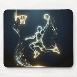 Neon Basketball Player Mousepad