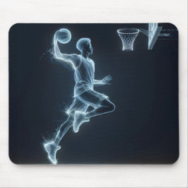 Neon Basketball Player Mousepad
