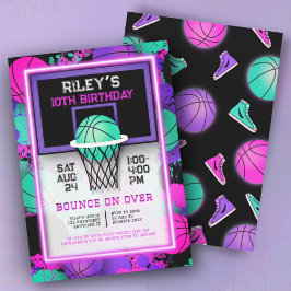 Neon Basketball Sneakers & Paint Spritzer Geburtst