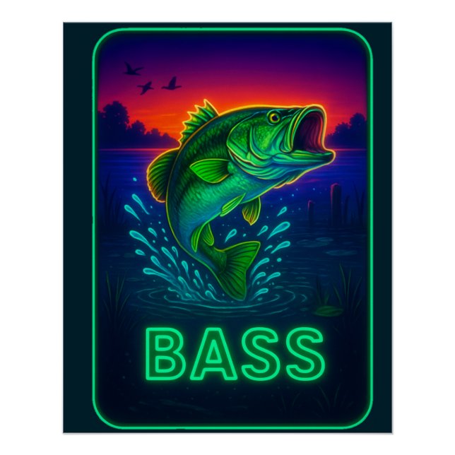Neon Bass Poster (Vorderseite)