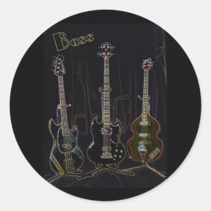 Neon Bass Sticker