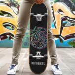Neon Beach Alien Invasion Funny Personalisiert Nam Skateboard<br><div class="desc">Neon Beach Alien Invasion Funny Personalisiert Name Skateboard</div>