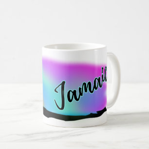Neon Beach Skies auf Jamaika Kaffeetasse