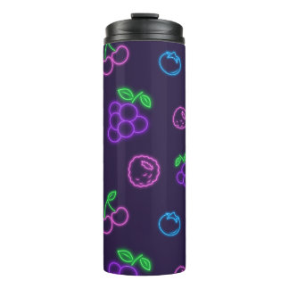 Neon-Beerenmuster-Wärmetumbler Thermosbecher