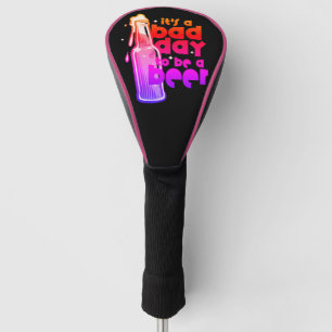 Neon Bier Golf Humor Schlimmer Tag um ein Bierwitz Headcover