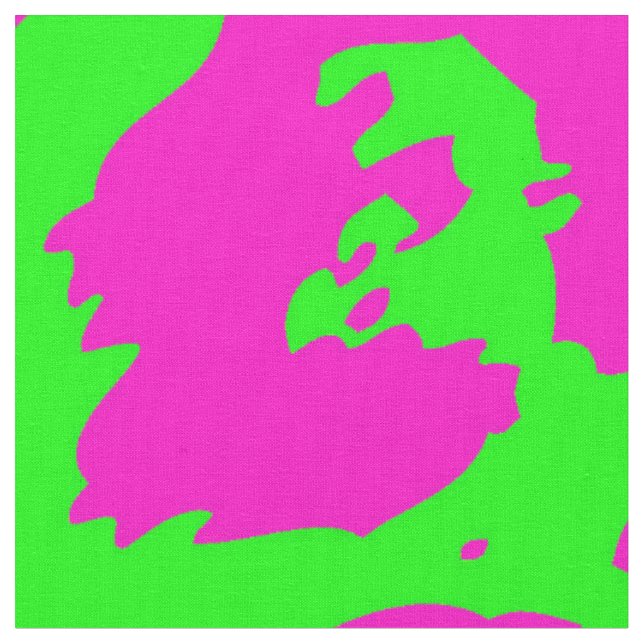 Neon Big Cat Print Stoff (Nahaufnahme)