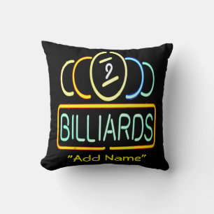 Neon Billiard Schildkrötenmancave Kissen