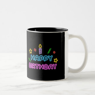 Neon birthday mug zweifarbige tasse