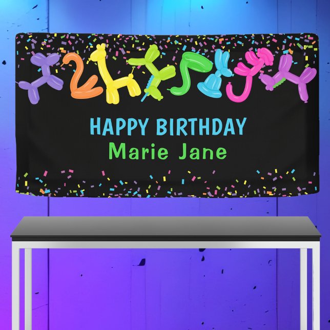 NEON BIRTHDAY TIERALS BALLOONS BANNER (Von Creator hochgeladen)