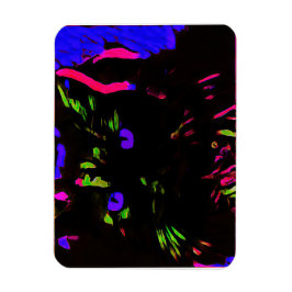 Neon Black Cat mit leuchtenden Augen Magnet