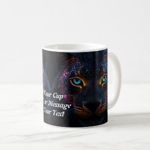 Neon Black Leopard Kaffeetasse