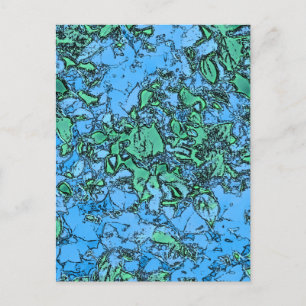 Neon Blätter 1 Postkarte