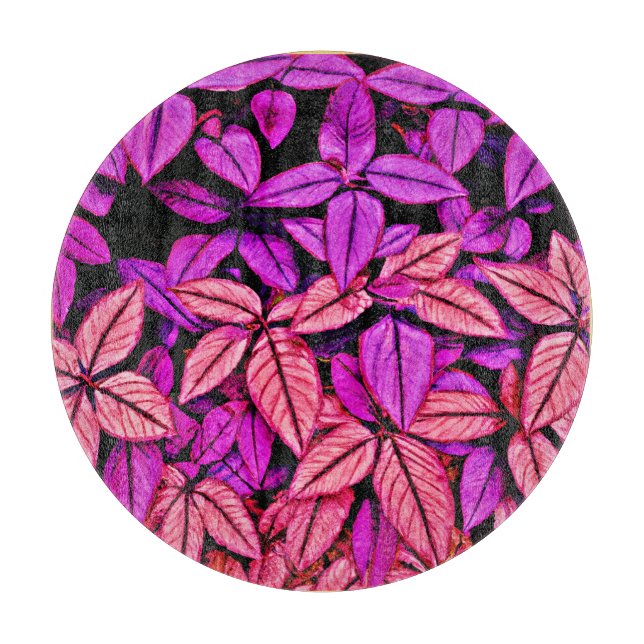 Neon Blätter Wonders Schneidebrett (Vorderseite)